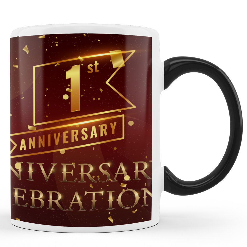Personalised Printed Ceramic Coffee Mug | 1st  Anniversary  | Anniversary  l |  325 Ml 